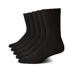 M. New Balance Cushioned Crew Socks 5-Pack - Black