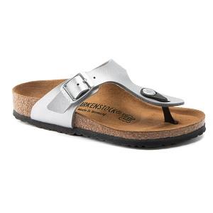 W. Birksenstock Birk Flor Patent Silver The Running Factory