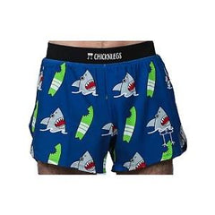 M. Chicknlegs Blue Shark 4" Run Shorts