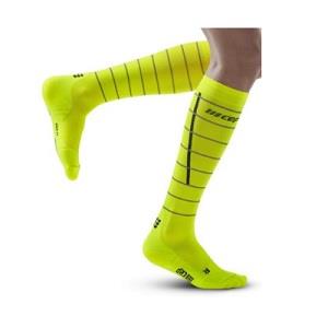 W. Cep Reflective Run 4.0 Compression Socks - Neon Yellow